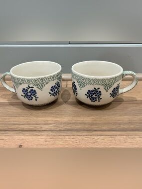 Polish Pottery Bubble Mugs - Set of 2